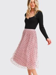 Mixed Feeling Reversible Skirt - Pink