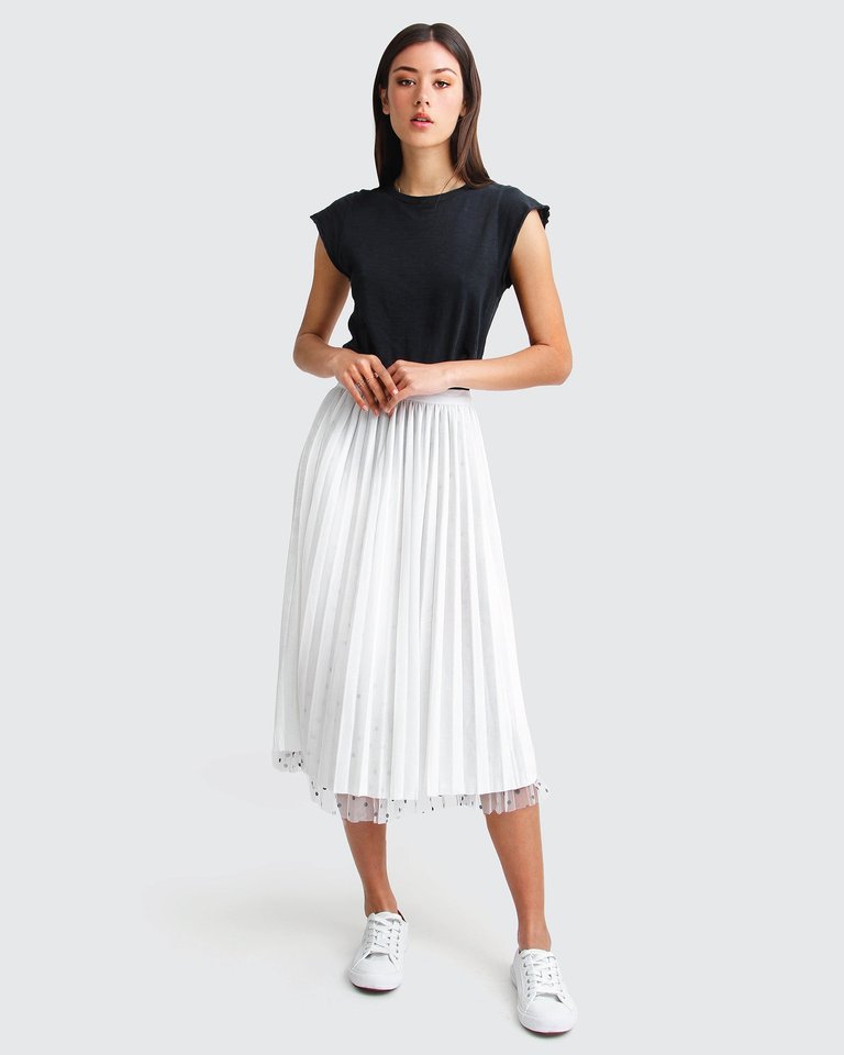 Mixed Feeling Reversible Skirt - White