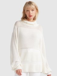 Nevermind Sheer Panelled Knit - Cream