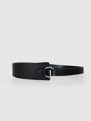 New Divide Leather Belt - Black