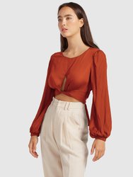 No Way Home Cropped Top - Terracotta FINAL SALE