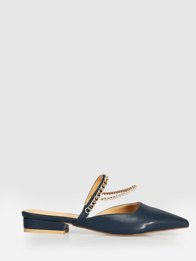 Belle & Bloom On The Go Leather Flat - Navy product