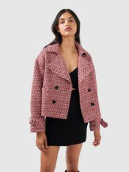 Power Over Me Tweed Jacket - Red