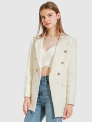 Princess Polina Tweed Blazer - Cream