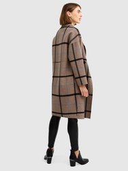 Publisher Double-Breasted Wool Blend Coat - Oat Plaid