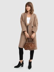 Publisher Double-Breasted Wool Blend Coat - Oat