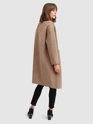 Publisher Double-Breasted Wool Blend Coat - Oat