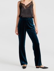 Reverie Velvet Pant - Dark Teal