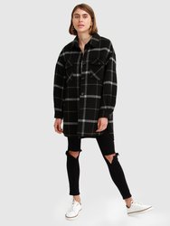 River’s Edge Plaid Shacket - Black Plaid