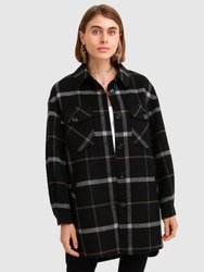 River’s Edge Plaid Shacket - Black Plaid