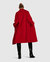 Rumour Has It Oversized Wool Blend Coat - Red