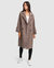 Rumour Has It Oversized Wool Blend Coat - Walnut - Walnut