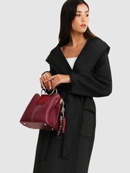 Runaway Wool Blend Robe Coat - Black