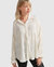 Serenade Velvet Plisse Shirt - Off White