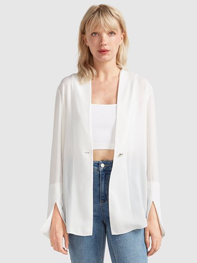 Belle & Bloom Sheer Genius Lightweight Blazer - White product