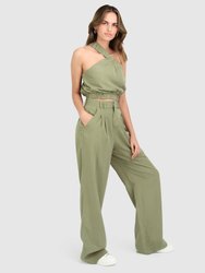 State of Play Wide Leg Pant - Army Green