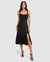 Summer Storm Midi Dress - Black - Black