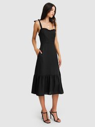 Summer Storm Midi Dress - Black