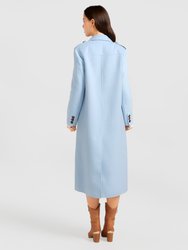 Tainted Love Longline Coat - Sky Blue