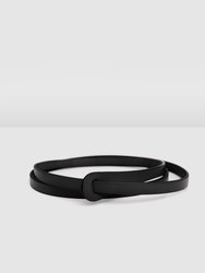 Tie The Knot Leather Belt - Black - Black