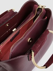 Twilight Leather Cross-Body Bag - Merlot