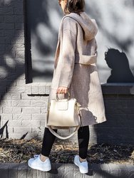 Walk This Way Wool Blend Oversized Coat - Beige