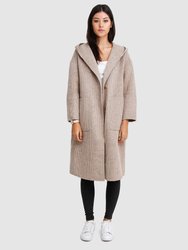 Walk This Way Wool Blend Oversized Coat - Beige - Beige