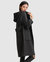 Walk This Way Wool Blend Oversized Coat - Black