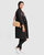 Walk This Way Wool Blend Oversized Coat - Black