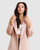 Walk This Way Wool Blend Oversized Coat - Blush Pink - Blush Pink Herringbone