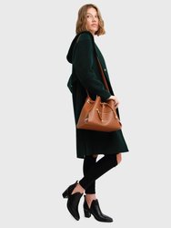 Walk This Way Wool Blend Oversized Coat  - Dark Green