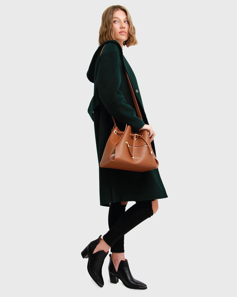 Walk This Way Wool Blend Oversized Coat  - Dark Green