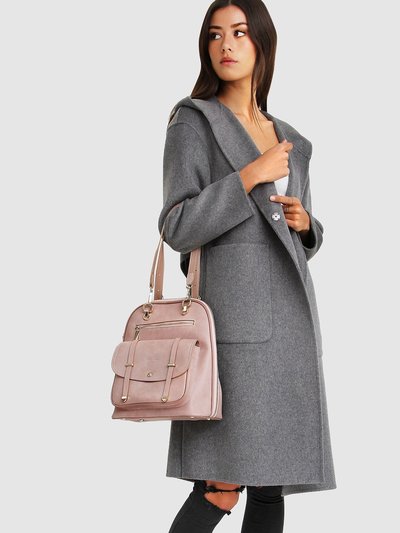 Belle & Bloom Walk This Way Wool Blend Oversized Coat - Dark Grey product