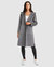 Walk This Way Wool Blend Oversized Coat - Dark Grey