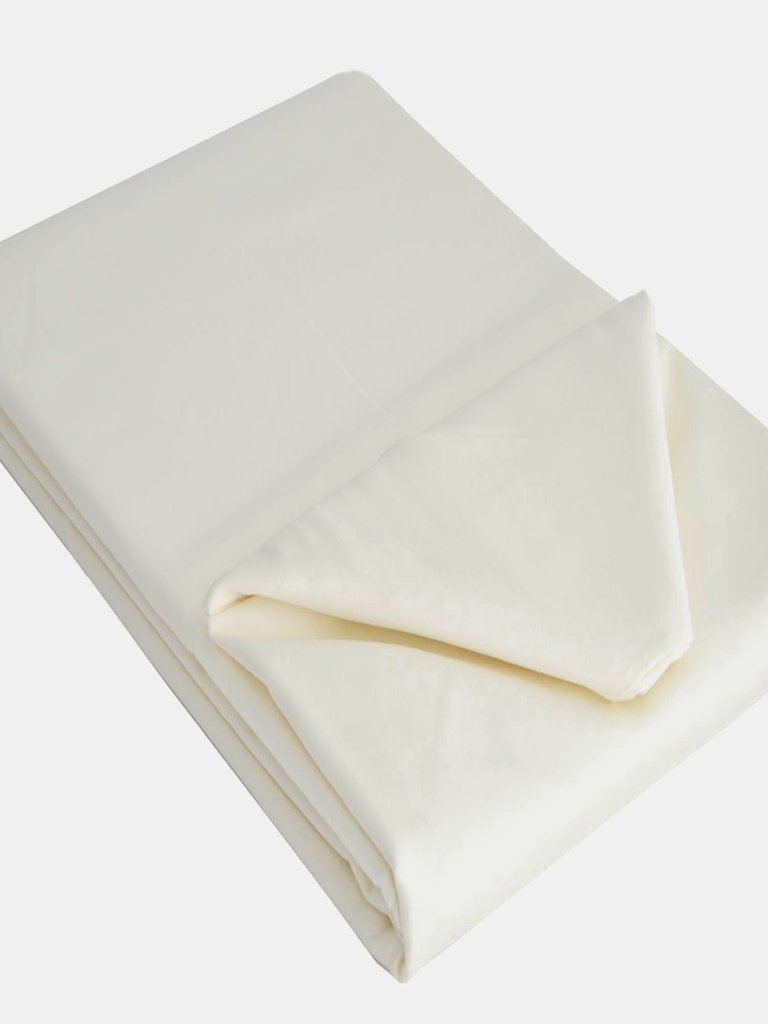 Belledorm 100% Cotton Sateen Flat Sheet (Ivory) (King) (UK - Superking) - Ivory