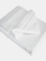 Belledorm 100% Cotton Sateen Flat Sheet (White) (California King) (UK - Emperor) - White