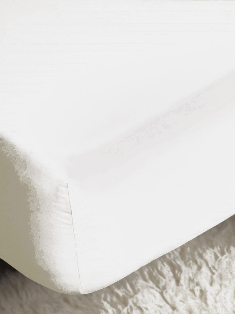 Belledorm 200 Thread Count Cotton Percale Deep Fitted Sheet (Ivory) (King) (King) (UK - Superking)