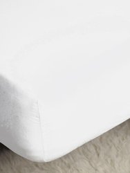 Belledorm 200 Thread Count Cotton Percale Deep Fitted Sheet (White) (Full) (Full) (UK - Double)