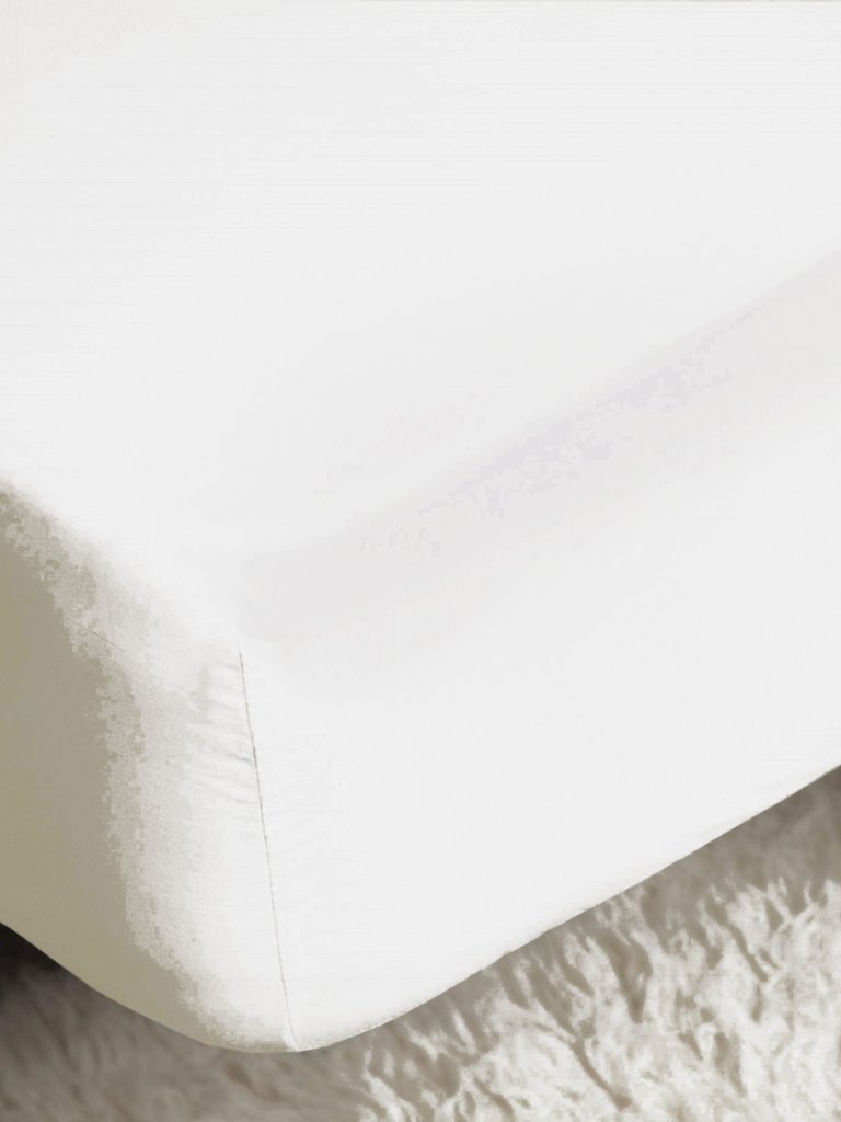 Belledorm 200 Thread Count Cotton Percale Extra Deep Fitted Sheet (Ivory) (Queen) (Queen) (UK - Kingsize)