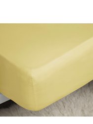 Belledorm 200 Thread Count Cotton Percale Extra Deep Fitted Sheet (Lemon) (Twin) (UK - Single) - Lemon