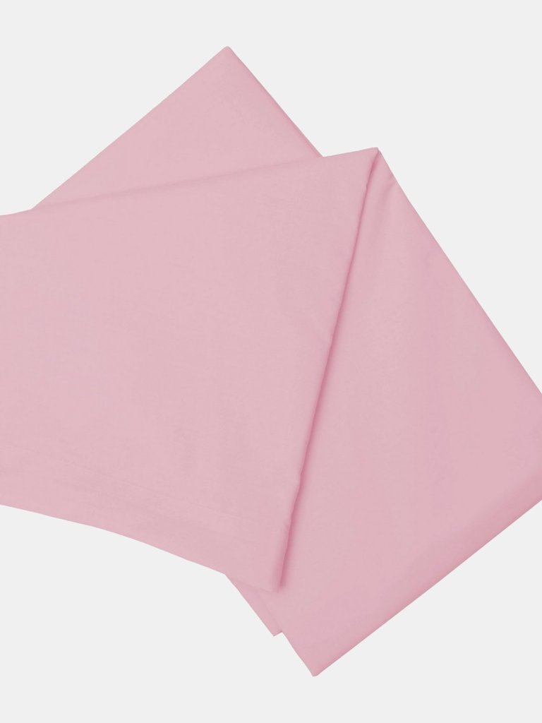 Belledorm 200 Thread Count Cotton Percale Flat Sheet (Pink) (King) (UK - Superking) - Pink