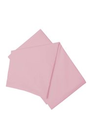 Belledorm 200 Thread Count Cotton Percale Flat Sheet (Pink) (Queen) (UK - Kingsize) - Pink