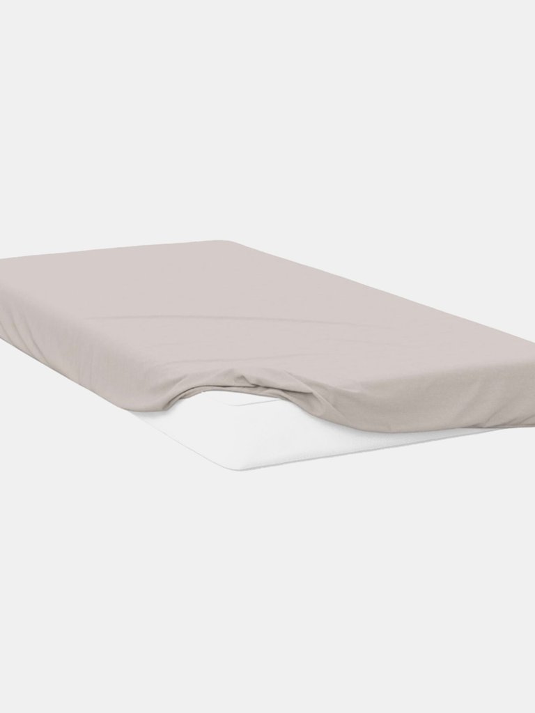 Belledorm 200 Thread Count Egyptian Cotton Deep Fitted Sheet (Oyster) (Twin) (Twin) (UK - Double) - Oyster