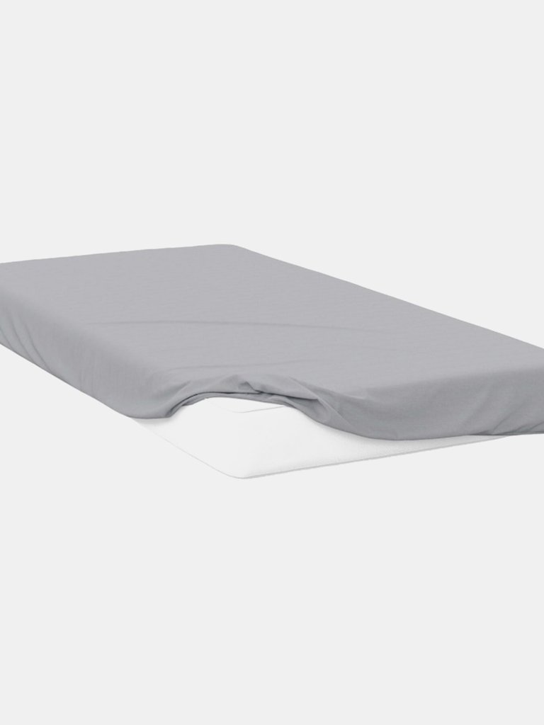 Belledorm 200 Thread Count Egyptian Cotton Deep Fitted Sheet (Platinum) (Twin) (Twin) (UK - Double) - Platinum