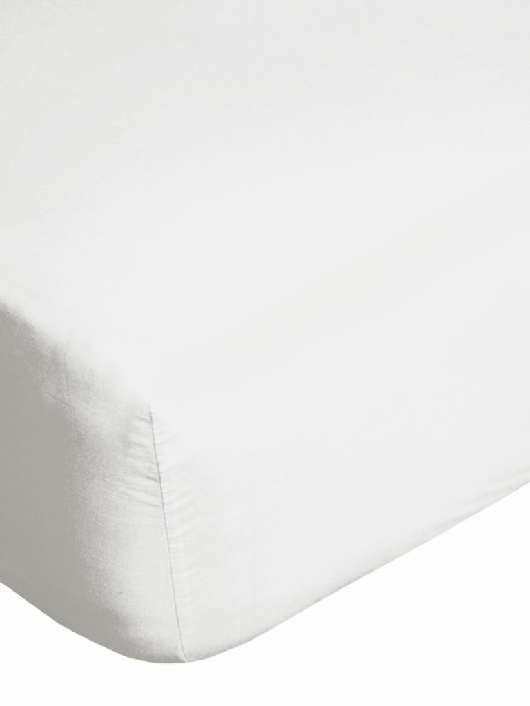 Belledorm 200 Thread Count Egyptian Cotton Deep Fitted Sheet (White) (Full) (Full) (UK - Single)
