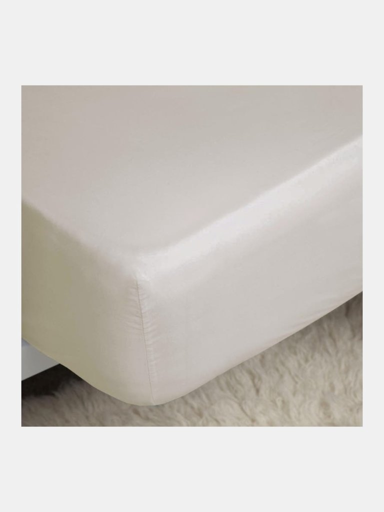 Belledorm 200 Thread Count Egyptian Cotton Fitted Sheet (Ivory) (6ft 6) (6ft 6)