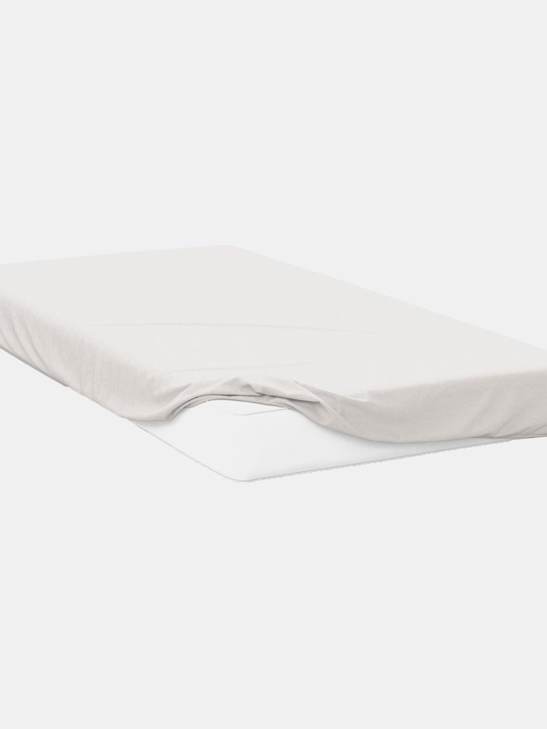 Belledorm 200 Thread Count Egyptian Cotton Fitted Sheet (Ivory) (6ft 6) (6ft 6) - Ivory