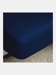 Belledorm 200 Thread Count Egyptian Cotton Fitted Sheet (Navy) (Twin) (Twin) (UK - Single)