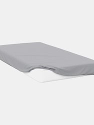 Belledorm 200 Thread Count Egyptian Cotton Fitted Sheet (Platinum) (Twin) (Twin) (UK - Single) - Platinum