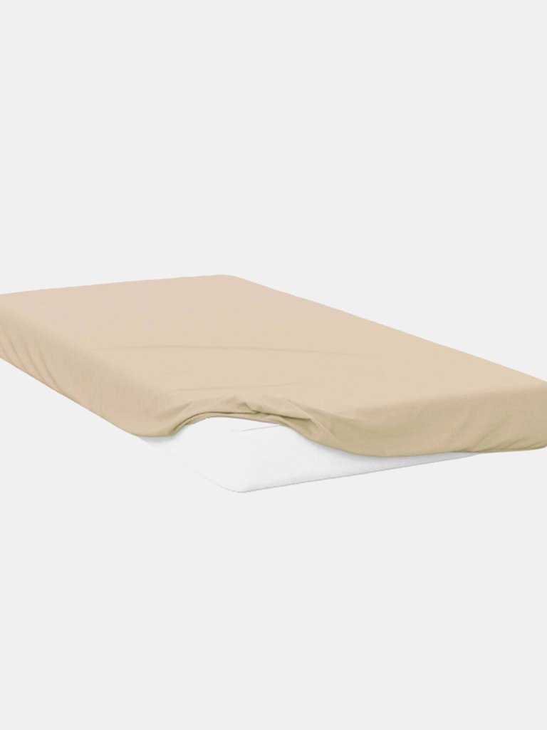 Belledorm 400 Thread Count Egyptian Cotton Extra Deep Fitted Sheet (Cream) (Twin) (Twin) (UK - Single) - Cream